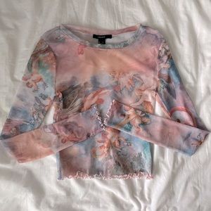 Angel sky mesh over-shirt from forever 21